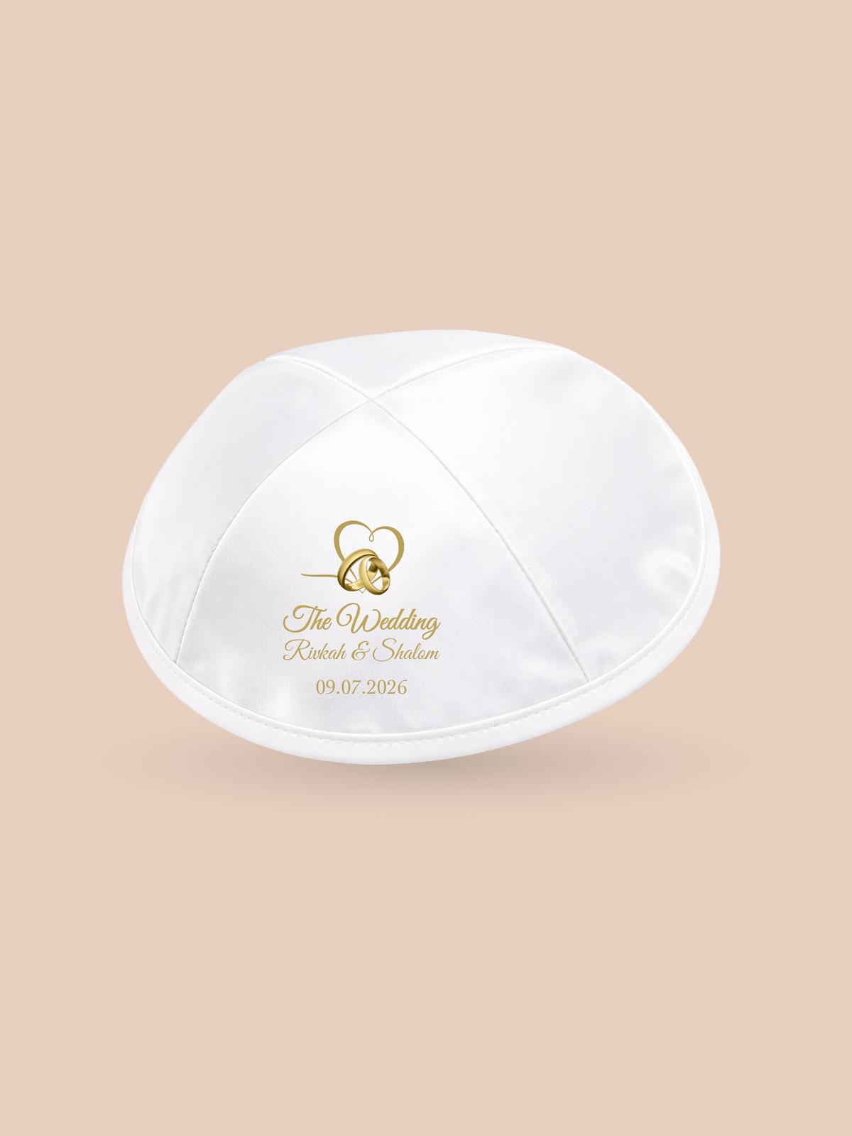 Heart & Rings – Wedding Kippah