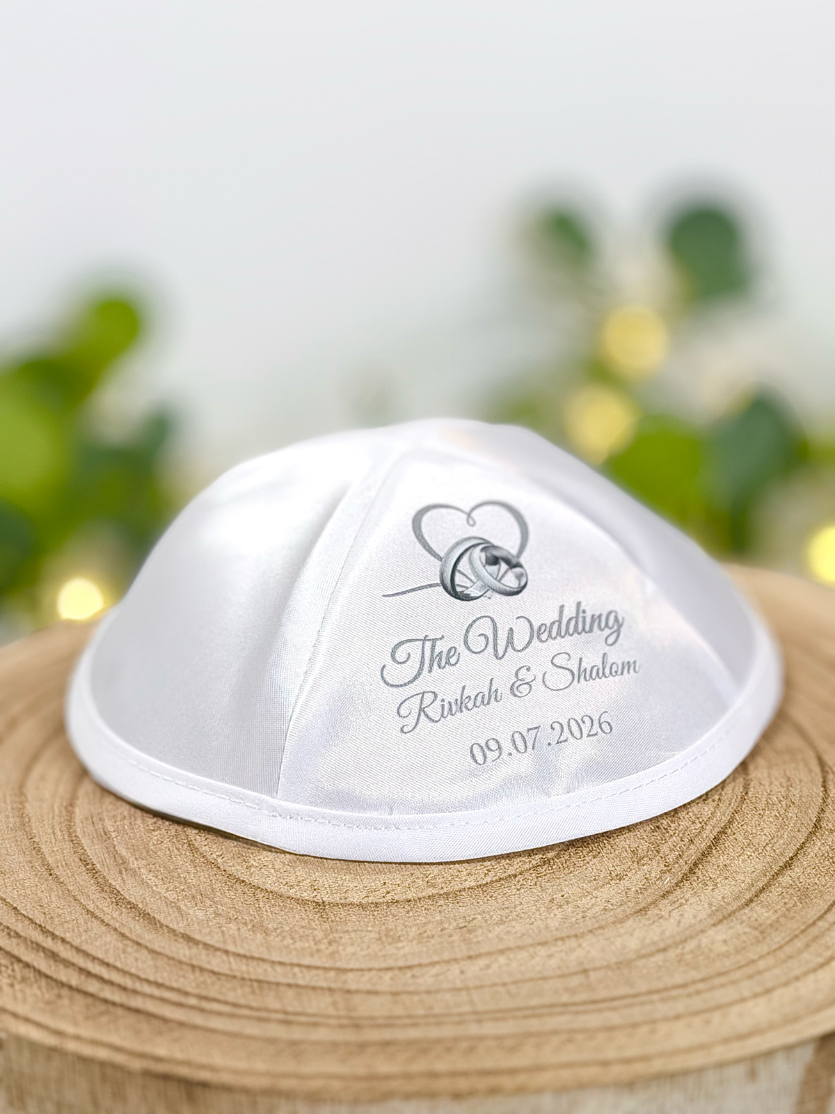 Heart & Rings – Wedding Kippah