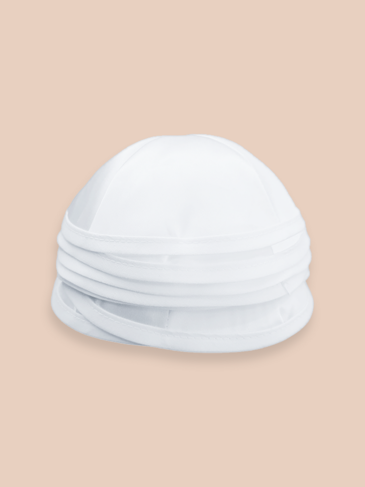 Custom White Satin Kippah – Personalized Logo