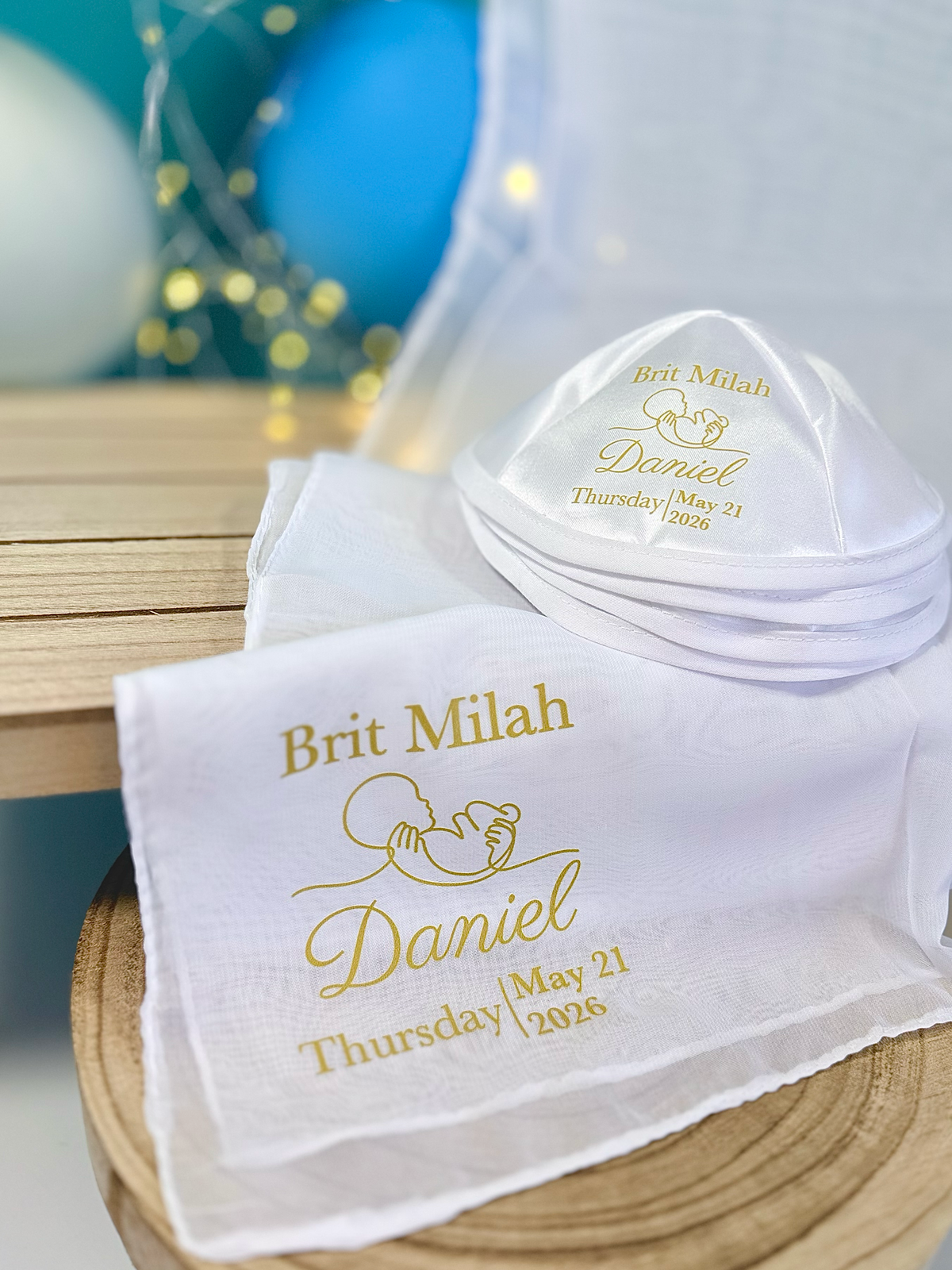 Minimalist Baby Line-Art – Brit Milah Kippah