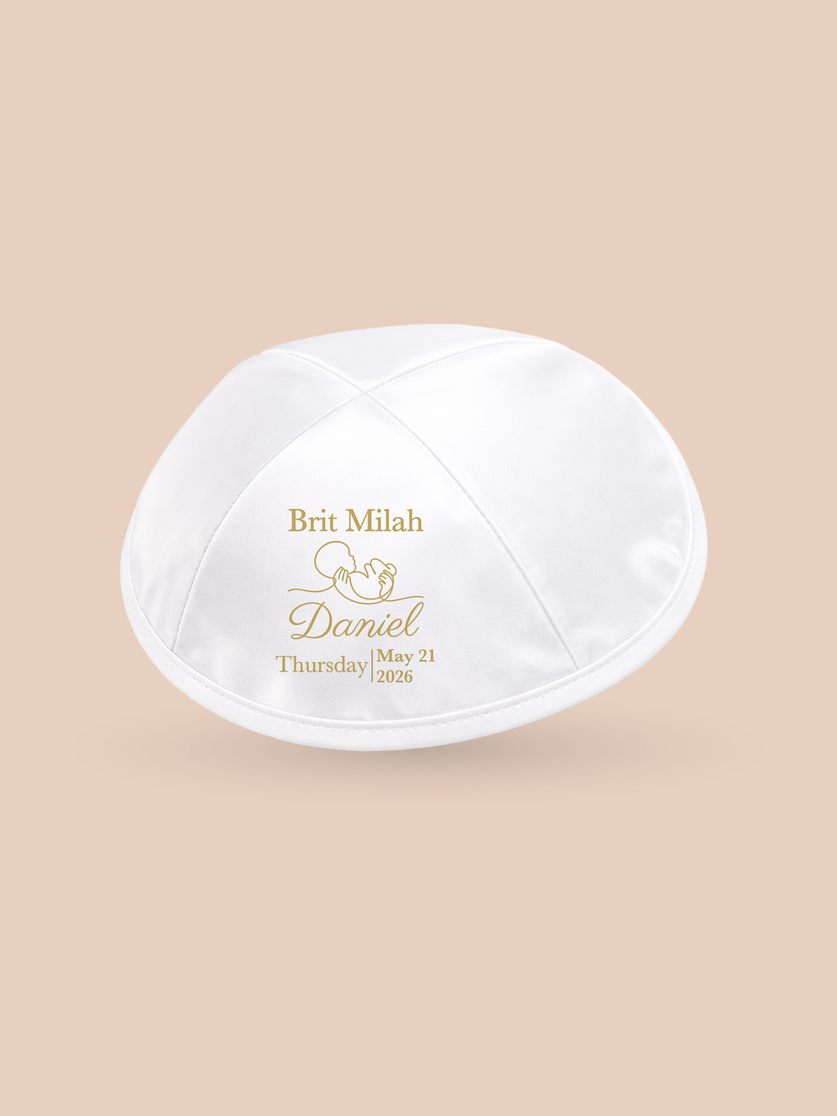 Minimalist Baby Line-Art – Brit Milah Kippah