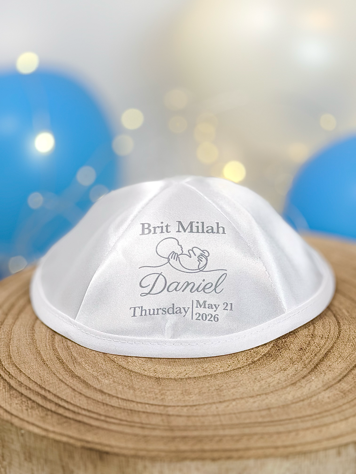Minimalist Baby Line-Art – Brit Milah Kippah