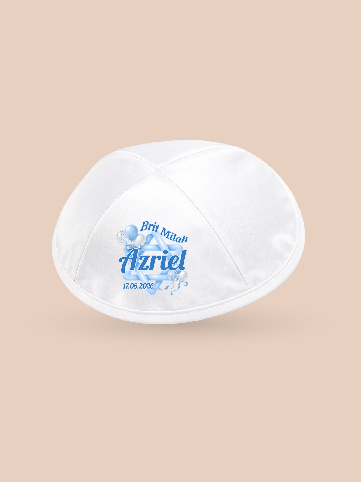 Star of David & Balloons – Brit Milah Kippah