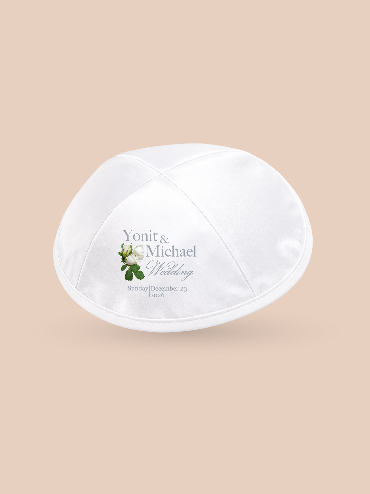 White Rose – Wedding Kippah